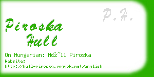 piroska hull business card